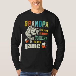Retro Grandpa Bass Fisherman Bass Fischen Großfett T-Shirt