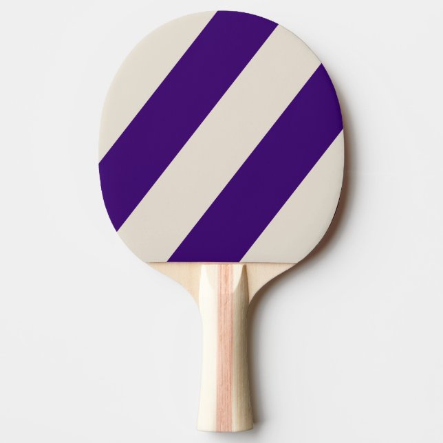 Retro Grapevine Drei fette Streifen Tischtennis Schläger (Vorderseite)
