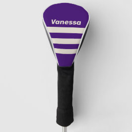 Retro Grapevine Three Across Striping with Name Golf Headcover