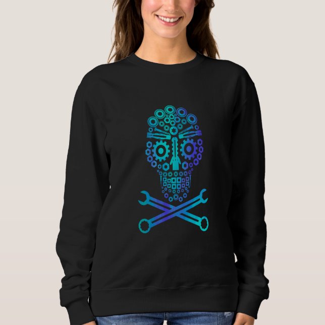 Retro Graphic Car Car Mechanic Vehicle Technician  Sweatshirt (Vorderseite)