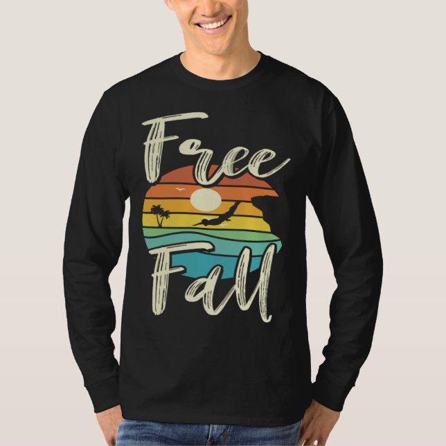 Retro Graphic Cliff Diver Cliff Diving Tombstoning T-Shirt (Vorderseite)