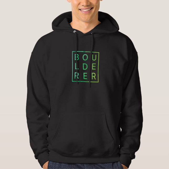 Retro Graphic Climbing Bouldering Rock Climber Mou Hoodie (Vorderseite)