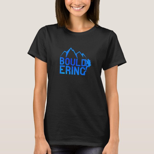 Retro Graphic Climbing Bouldering Rock Climber Mou T-Shirt (Vorderseite)
