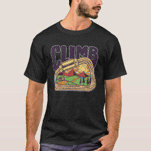 Retro Graphic Climbing Bouldering Rock Climber Mou T-Shirt