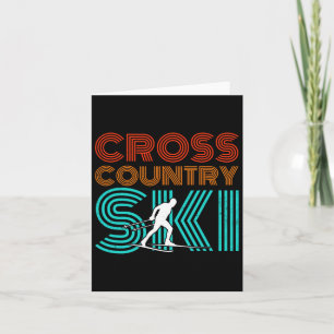 Retro Graphic Cross Country Ski Winter Sports B Karte