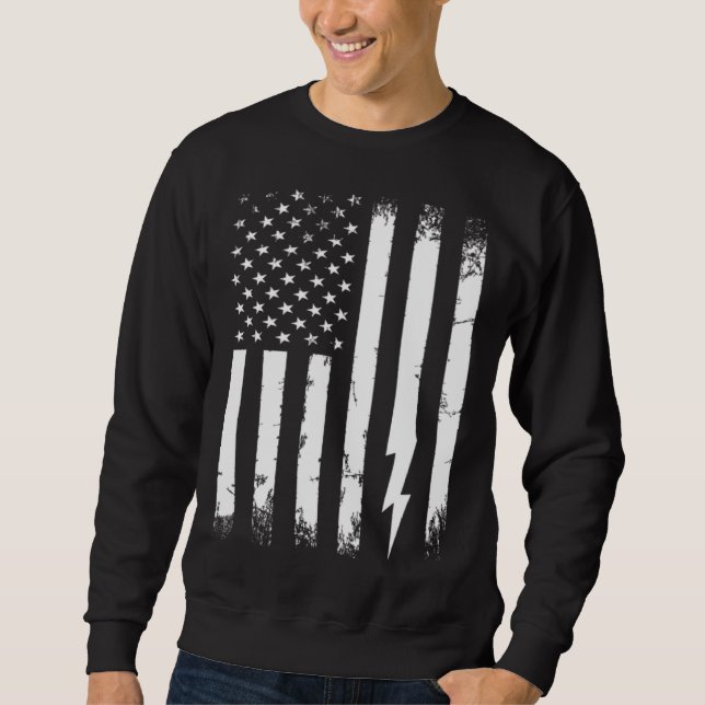 Retro Graphic Electrician Electrical Engineer Engi Sweatshirt (Vorderseite)