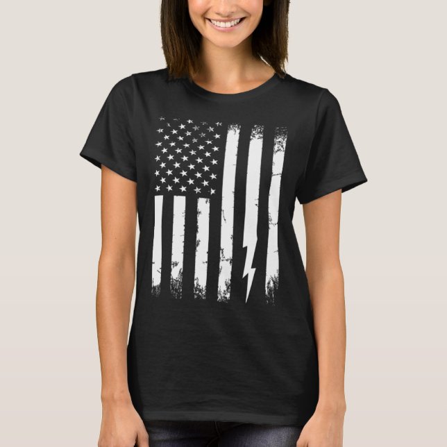 Retro Graphic Electrician Electrical Engineer Engi T-Shirt (Vorderseite)