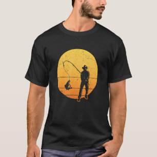 Retro Graphic Fisher Hobby Fisher Fishing Rod Carp T-Shirt