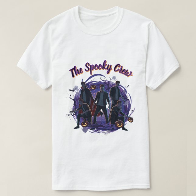 Retro Graphic Horror Group The Spooky Crew T-Shirt (Design vorne)