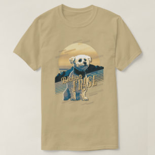 Retro Graphics Bichon Frise Blue ID754 T-Shirt