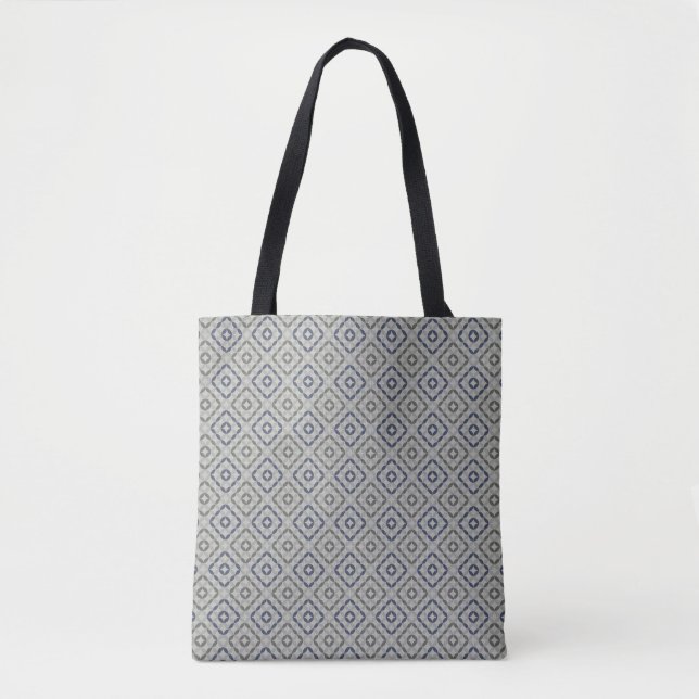Retro-Grau gemusterte Tote-Bag  Tasche (Vorderseite)