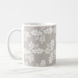 Retro Grau Weiße Florale Minimalistische Y2K Frühl Kaffeetasse