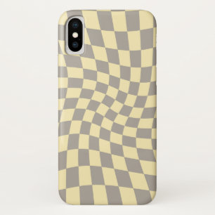 Retro Graue gelbe Pastelltafel   Case-Mate iPhone Hülle