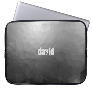 Retro Grayisch Polygonal Muster mit Anpassung Laptopschutzhülle
