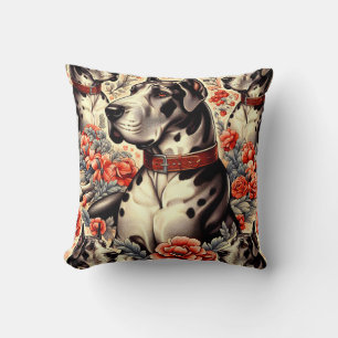 Retro Great Dane Illustration Kissen