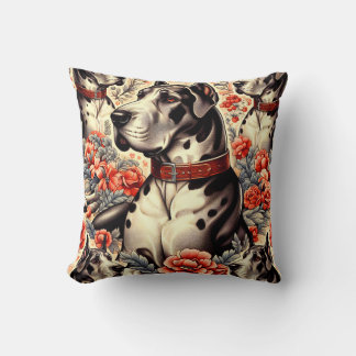 Retro Great Dane Illustration Kissen