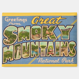 Retro Great Smoky Mountains Magnet