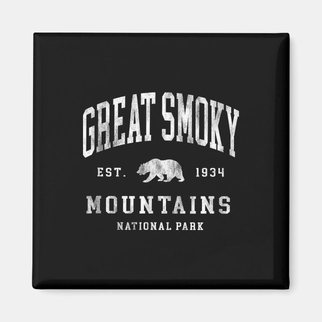 Retro Great Smoky Mountains National Park Mens Wom Magnet (Vorne)