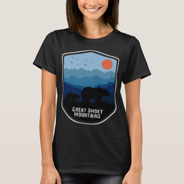 Retro Great Smoky Mountains Nationalpark Bears T-Shirt (Vorderseite)