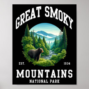 Retro Great Smoky Mountains Nationalpark Männer Fr Poster