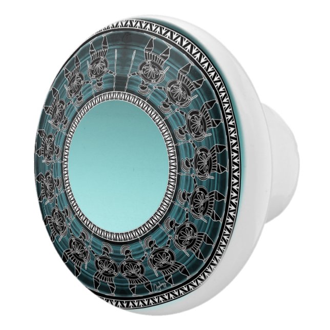 Retro Greek Disc Keramikknauf (Rechts)