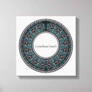 Retro Greek Disc Leinwanddruck