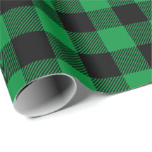 Retro Green Black Christmas Holiday Tartan Kariert