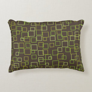 Retro Green Brown Pattern Kissen
