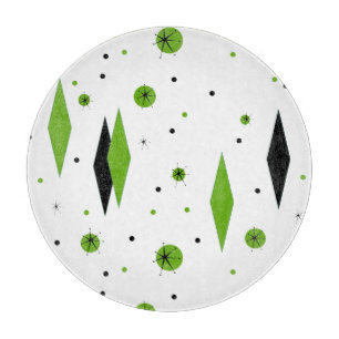 Retro Green Diamonds & Sternexplosionen Cutting Bo Schneidebrett
