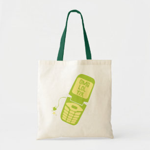 Retro Green Dreh Phone T - Shirt Tragetasche