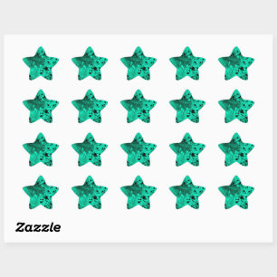Retro Green Paint Spritzer Star Aufkleber
