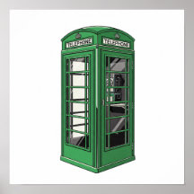Retro Green Phone Booth