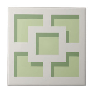 Retro Green Trellis Keramik Tile Fliese