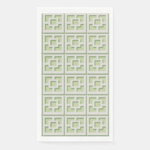 Retro Green Trellis Paper Napkin Serviette