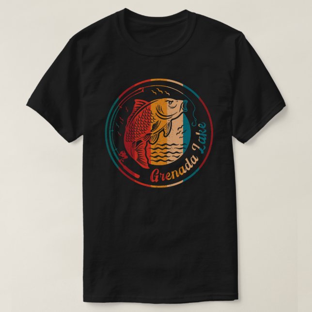 Retro Grenada Seefischerei T-Shirt (Design vorne)