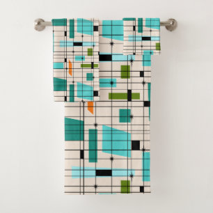 Rétro grille et ensemble de serviette de