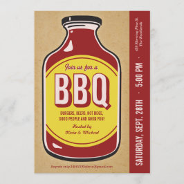 Retro GRILLEN Sauce Party Einladungen
