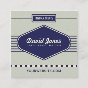 Rétro gris de carte de visite de forme de carré de