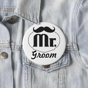 Retro Groom Wedding Abzeichen Button