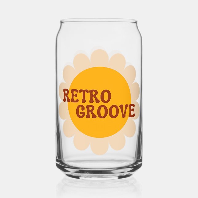 Retro Groove Can Glas (Vorderseite)
