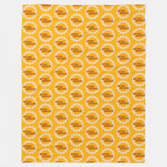 Retro Groove Fleece Blanket (Vorderseite)