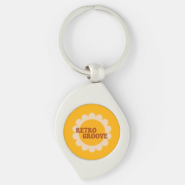 Retro Groove Keychain Schlüsselanhänger (Vorderseite)