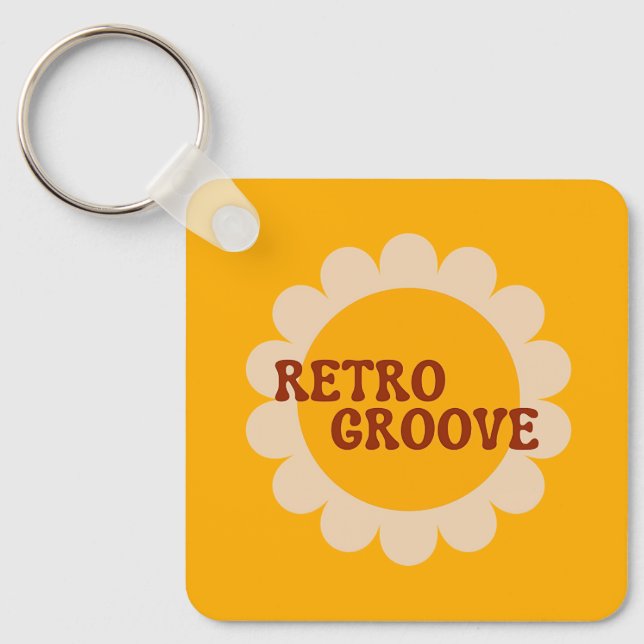 Retro Groove Keychain Schlüsselanhänger (Vorderseite)