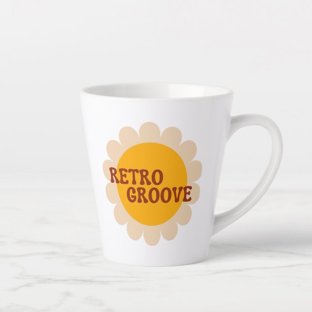 Retro Groove Latte Tasse (Rechts)