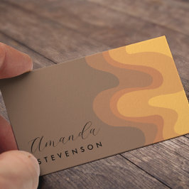 Retro Groove Liquid Abstrakt VI Visitenkarte