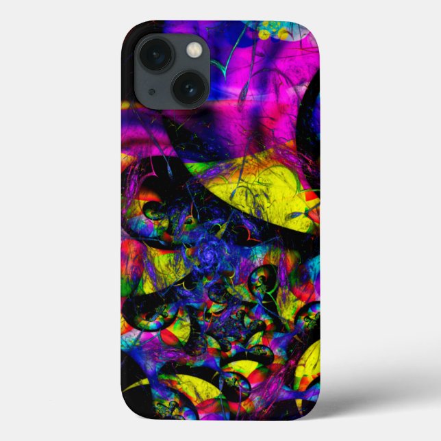 Retro Groove Psychedelic Fraktal Art Case-Mate iPhone Hülle (Rückseite)