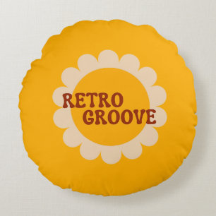 Retro-Groove-Rundkissen Rundes Kissen