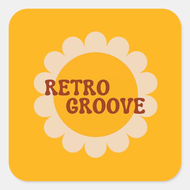 Retro Groove Sticker (Vorderseite)