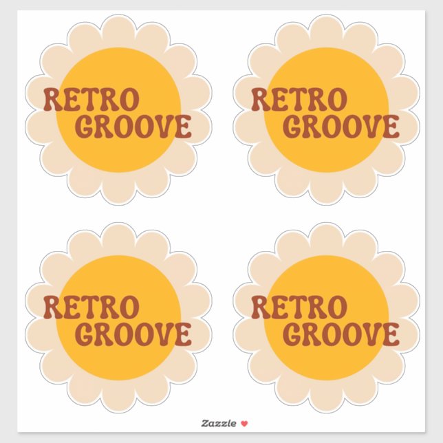 Retro Groove Sticker (Feuille)