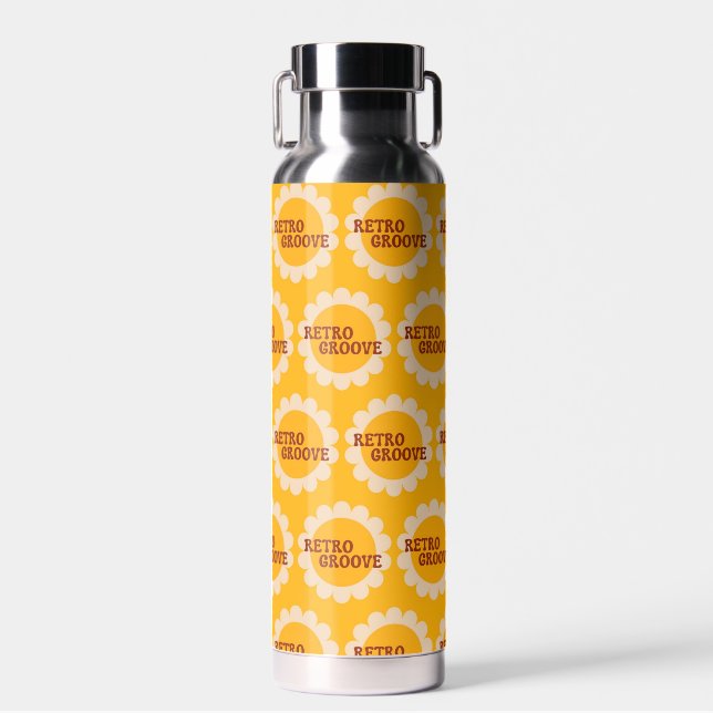 Retro Groove Wasserflasche Trinkflasche (Vorne)
